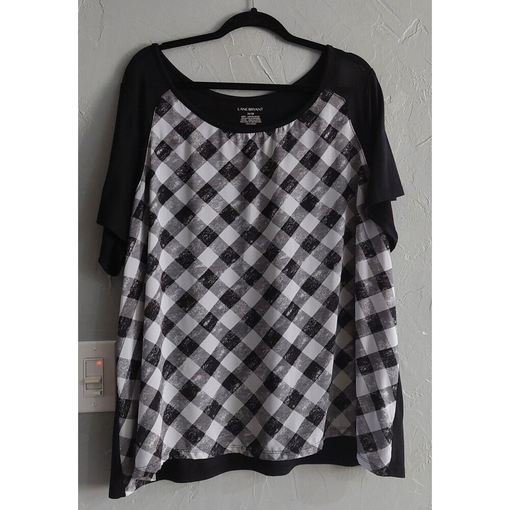 Lane Bryant Tops Blouse Women's Plus 26/28,Polyester, Rayón, 26 Inch Of Armp To